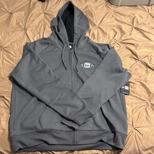 New Era Charcoal Zip-Up Hoodie